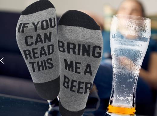 Bring Me Beer / Bring Me Wine Christmas Novelty Socks Secret Santa Present UK Bring Me Beer / Bring Me Wine Christmas Novelty Socks Secret Santa Present UK